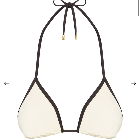 Monday Swimwear Other - Monday Swimwear Cream and Black Bikini Top